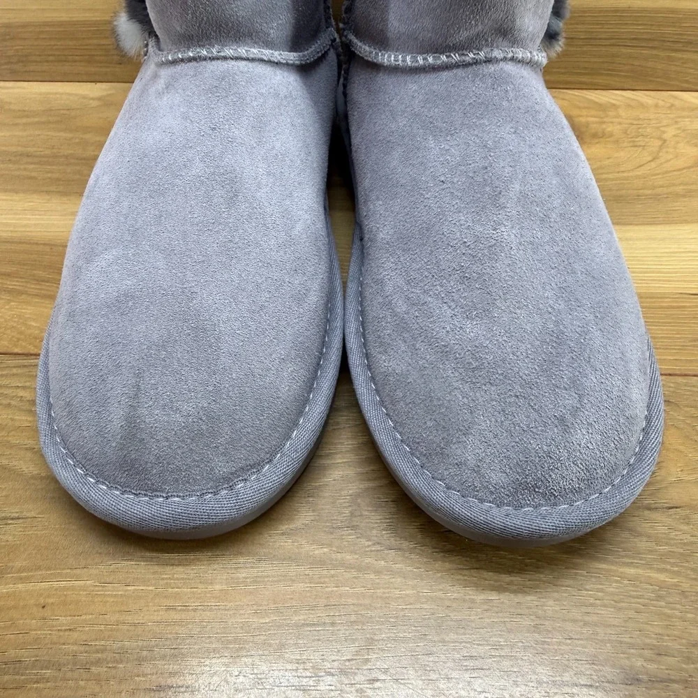 Koolaburra By UGG Victoria Mini Big Girls Youth Size 5 Gray Suede Leopard Lining